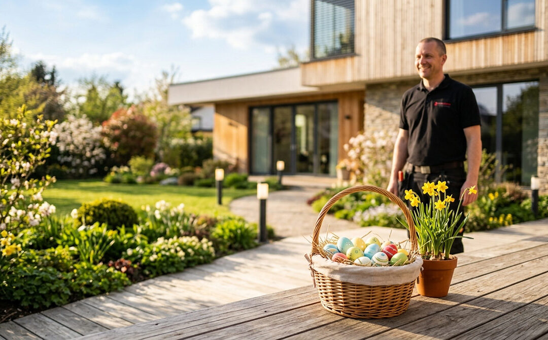 Osterstimmung im Garten mit STEIN Elektro als regionaler Elektriker